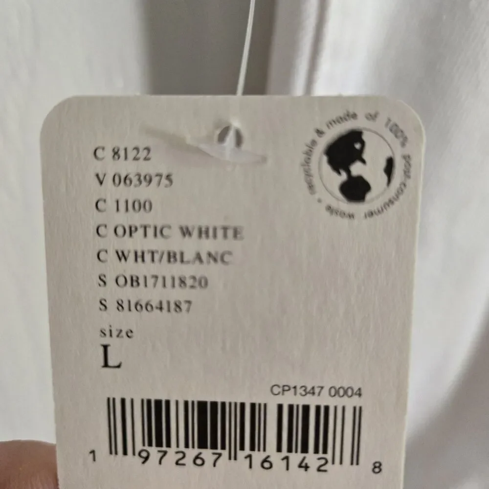 NWT Free People High  Roller Denim Jumpsuit Overalls Optic White Women's Large - Picture 5 of 7